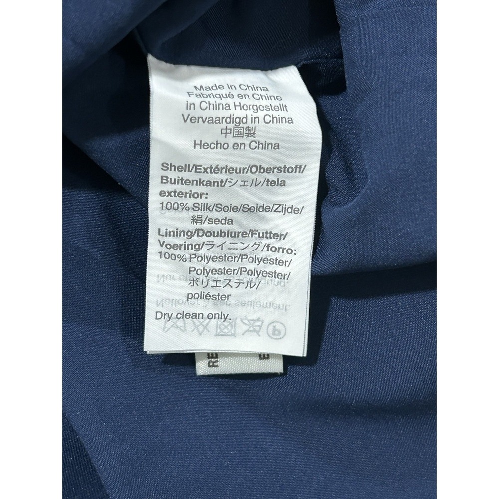 Madewell Women's 4 Atrium Silk Midi Skirt Bird of Paradise Floral Navy A-Line - Picture 5 of 11